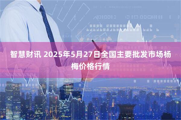 智慧财讯 2025年5月27日全国主要批发市场杨梅价格行情